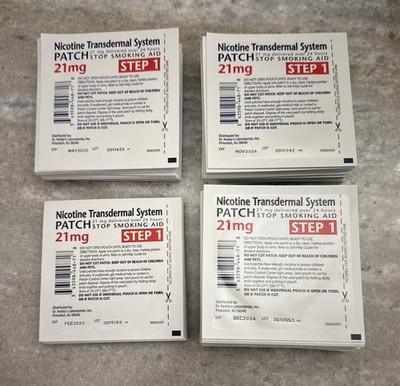 Nicotine Patch Transdermal System 21 mg 112 PATCHES Step 1 Quit Smoking Aide