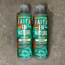 Faith In Nature Hydrating Coconut Shampoo 400ml Twin Pack, Dry Hair/Scalp