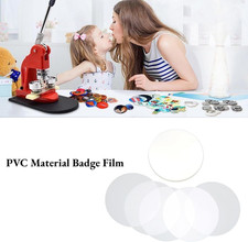 100Pcs Round Badge Films, 58mm Button Maker S...