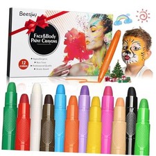 Face Painting Kits for Kids,12 Color Water Based Face Paint Kit, 12 Colors