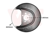 VAN Wezel Spritzblech Bremsscheibe 5829373 FüR VW Audi A2 8Z0 Polo Seat Skoda 4