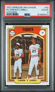 PSA 4 1972 Venezuela League #32 Rod Carew HOF Cabell Venezuelan graded 151685673