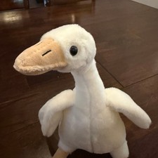 Sitting Goose Plush 12" White Swan Stuffed Animal Long Neck Toy