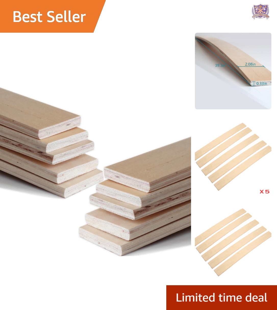 Wooden Bed Slats Replacement 5 Pack Modern Support Easy Asse