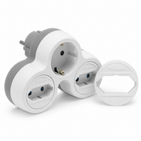 Set 3-Fach Steckdosenverteiler 16A 3680W Schuko Euro Steckdosenadapter