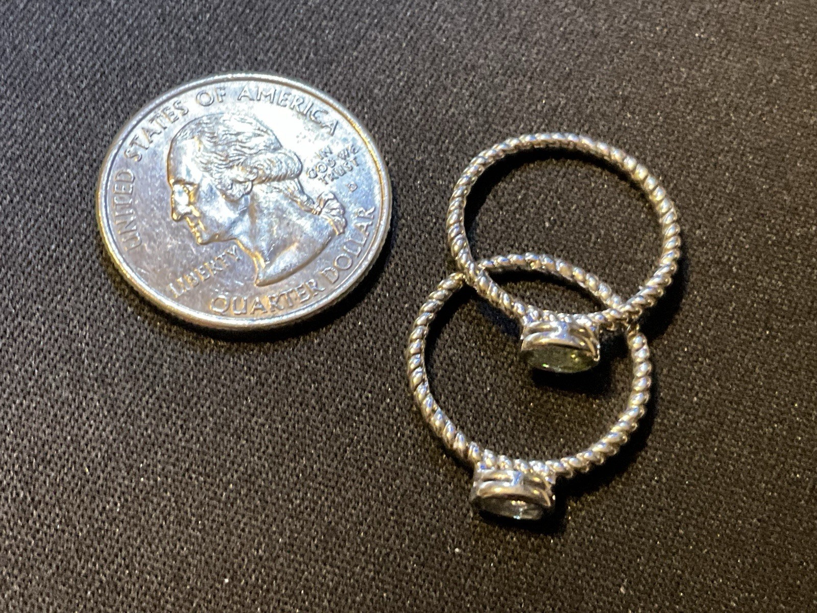 925 Sterling Silver FAS Stackable Cable Blue Topa… - image 5