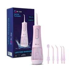 Dental Water Flosser – Portable Oral Irrigator – 12Oz Tank, Water Filter, 5 T...