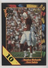 1991 Wild Card Draft 10 Stripe Stanley Richard s #94 Rookie RC no9. rookie card picture