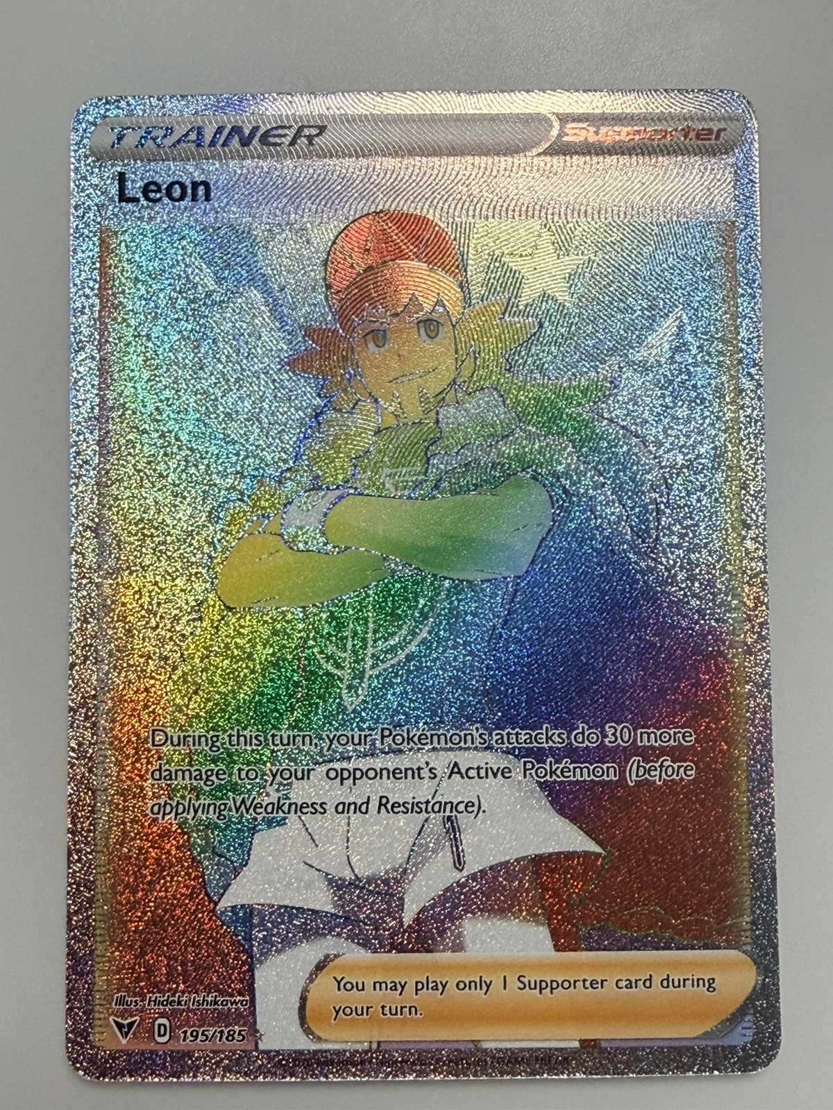 2020 Leon Pokémon SWSH04 Vivid Voltage 195/185 FULL ART SECRET RARE