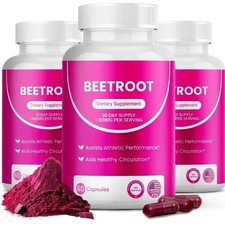 3X Rosabella Organic Beet Root 180 Capsules N...