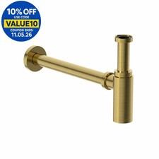 Round Bottle Trap Waste for Wash Basin Sink Bathroom Brass 1 1/4" Modern