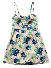 American Eagle Outfitters White Floral Sleeveless Sundress Size Small