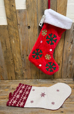 Pończochy Boże Narodzenie Dorosły Zwierzę domowe Świąteczne Płatek śniegu Wiszące Świąteczne Dekoracje WYPRZEDAŻ