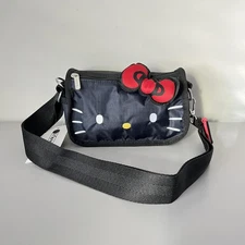 Lesportsac Hello Kitty Black Small Everyday Bag NWT
