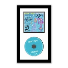 Foster The People Autographed Signed Framed CD Supermodel ACOA