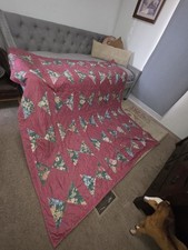 Handmade Floral Quilt 80" 90"