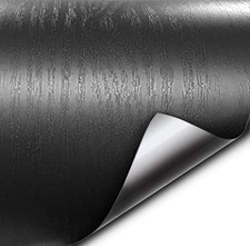 Vvivid Black Ash Wood Grain Textured Vinyl Wrap 12w X 48l