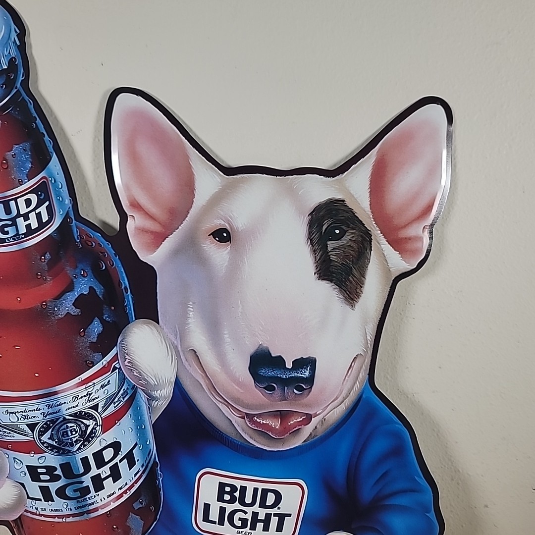 その他 # Spuds Mackenzie SPUDS MACKENZIE TIN 1989 BUD LIGHT METAL SIGN 26