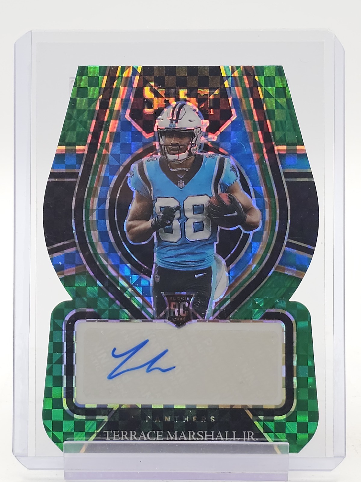 Terrace Marshall Jr. Panini Select Rookie Signatures #RSTMA Green Die Cut