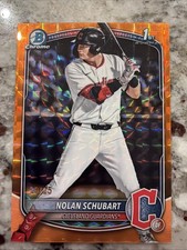 2025 Bowman Chrome 1st Bowman Nolan Schubart Orange /25 Cleveland Guardians