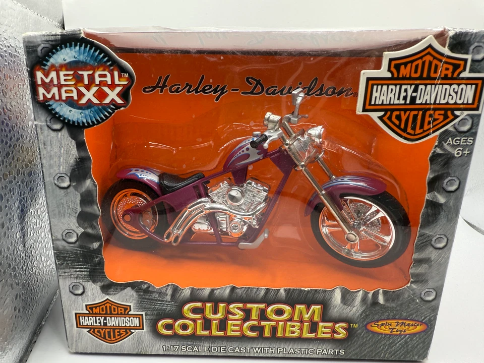 Harley-Davidson Metal Maxx Custom Collectibles 1:17 Die Cast sellado nuevo en caja Foto 3 de 4