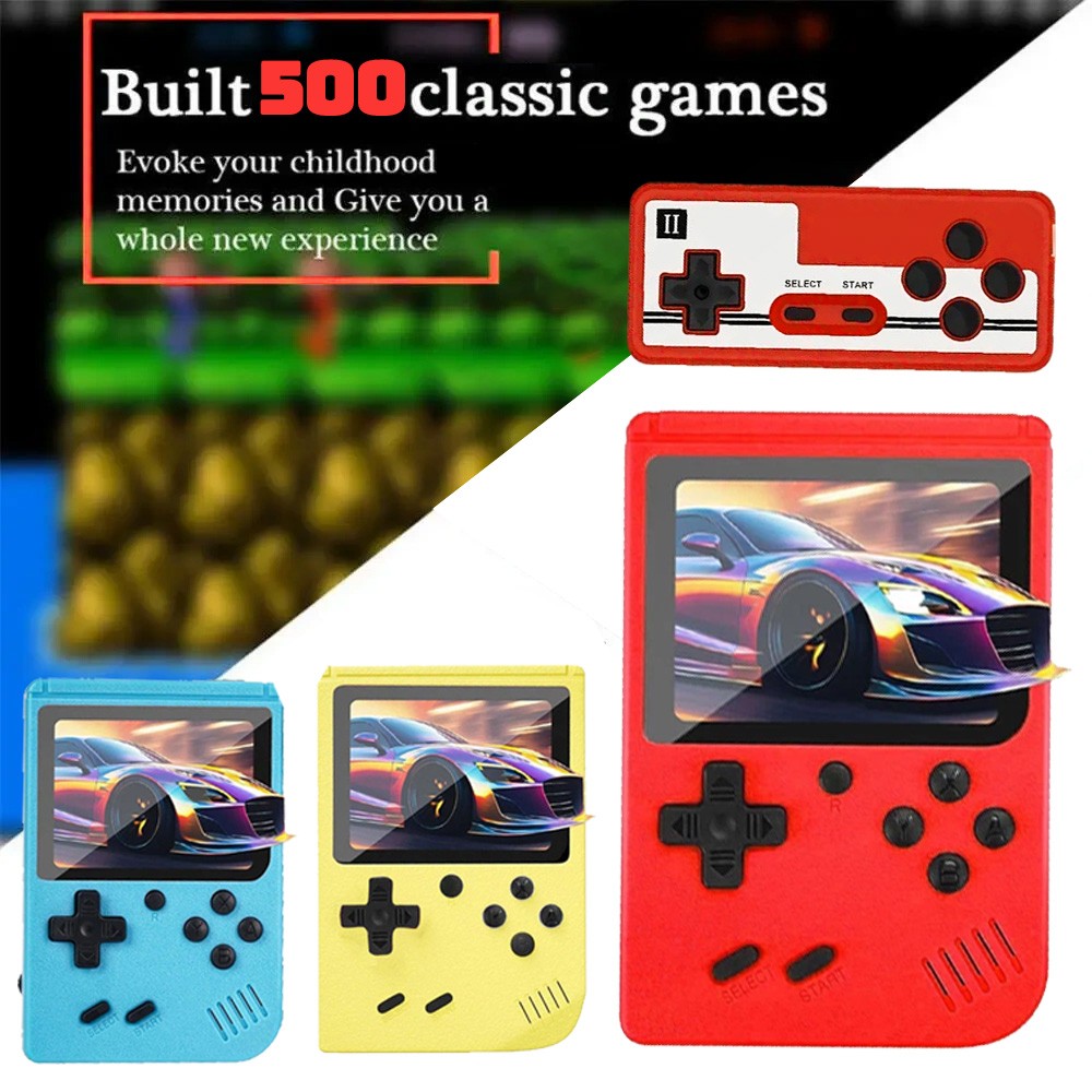 500 Classic Games Handheld Retro Video FC Game Console Player For Kids Adults