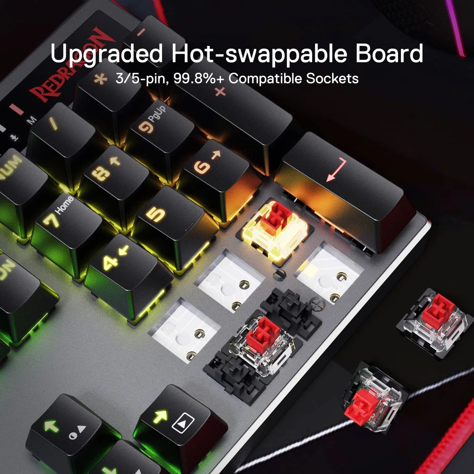 K556 PRO Upgraded Wireless RGB Gaming Keyboard, BT/2.4Ghz Tri-Mode Aluminum M... - Image 2 of 4