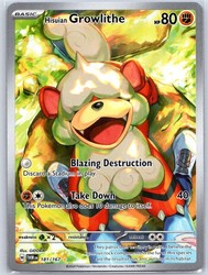 Hisuian Growlithe 181/167 Twilight Masquerade Illustration Rare Holo