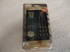 HALEX BRASS 13GRAM SOFT TIP DART SET BLACK & GOLD ( new ) (H)