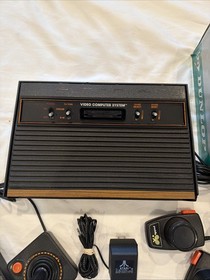 Atari 2600 System Bundle Console 26 Games 2 Joystick Paddles OEM Power WORKS!