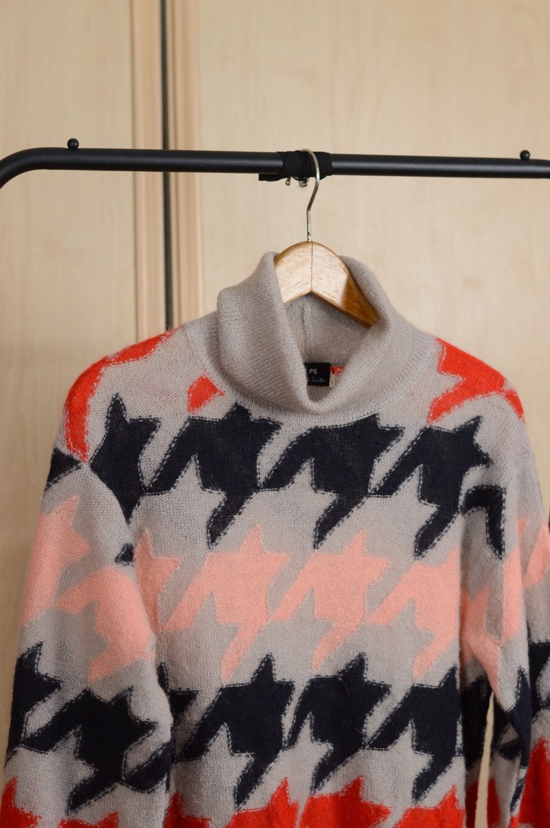 Paul Smith Wool×Cotton×Acrylic Knit Paul Smith PS Women's Oversized Multicolor Acrylic Nylon Knit