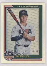 2022 Panini USA Baseball Stars & Stripes Holo Gold 87/99 Carson Page #81 09wc