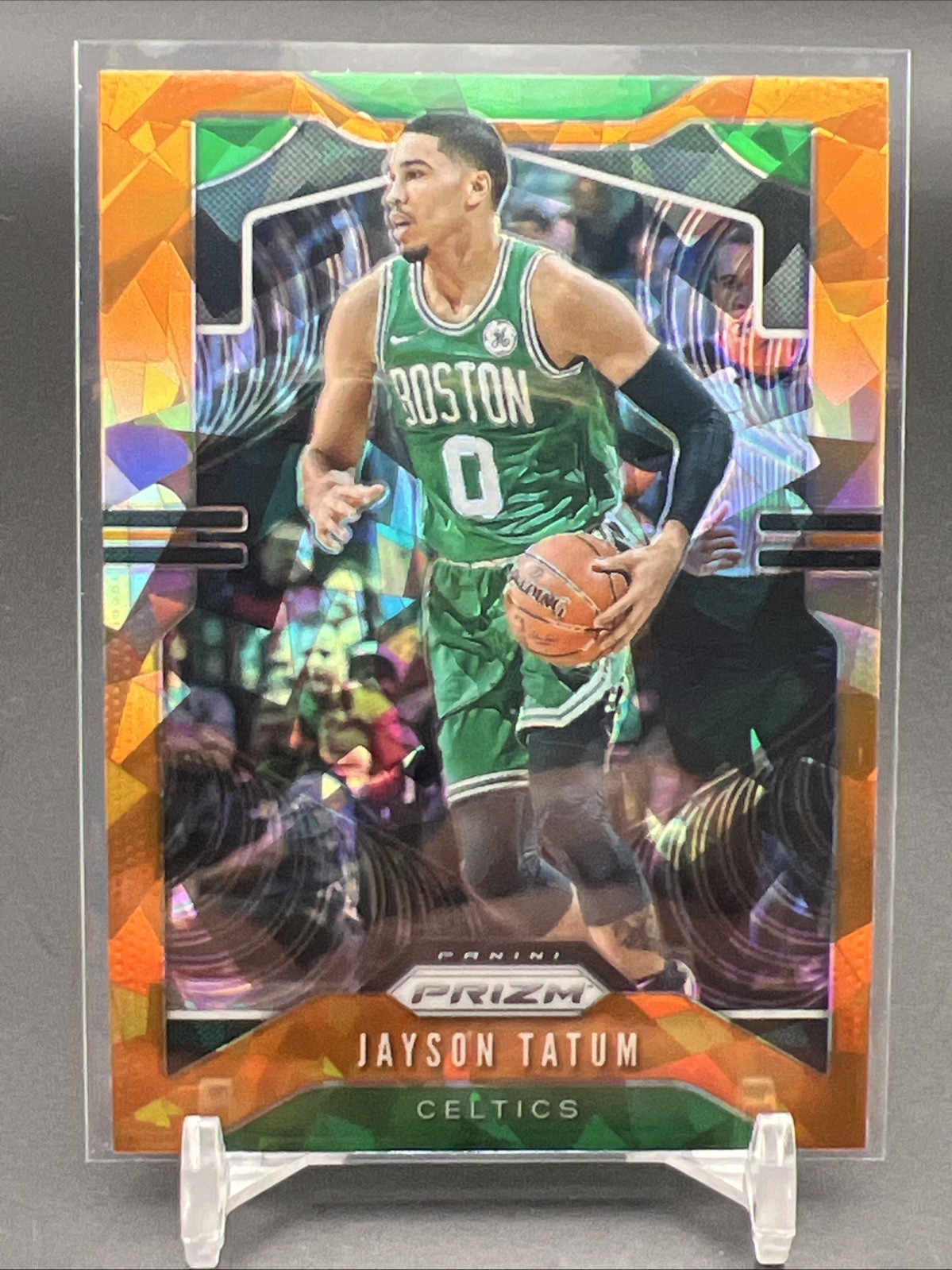 2019-20 Panini Prizm Orange Ice Prizm Jayson Tatum #39 13c1