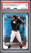 2025 BOWMAN DRAFT MEGA BOX CHROME PROSPECTS #84 KAYSON CUNNINGHAM PSA 7