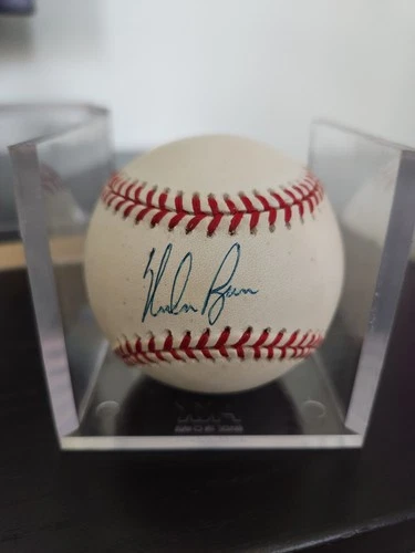 Nolan Ryan Signed Official Baseball With Case No COA