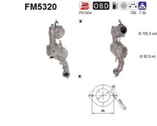 DPF Rußpartikelfilter Dieselpartikelfilter AS FM5320 Cordierit für FIAT DOBLO BU