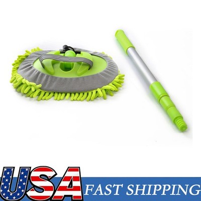 Adjustable Telescopic Car Wash Brush Kit Mop Long Handle Vehicle Cleaning Tools