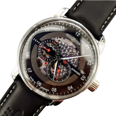 Zeppelin New Captain's Line 8664-2 Automatic Black Dial Men's Watch