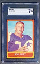 1963 Topps Bob Lilly Rookie Card #82 Dallas Cowboys SGC 7 Very Tough Grade!!. rookie card picture