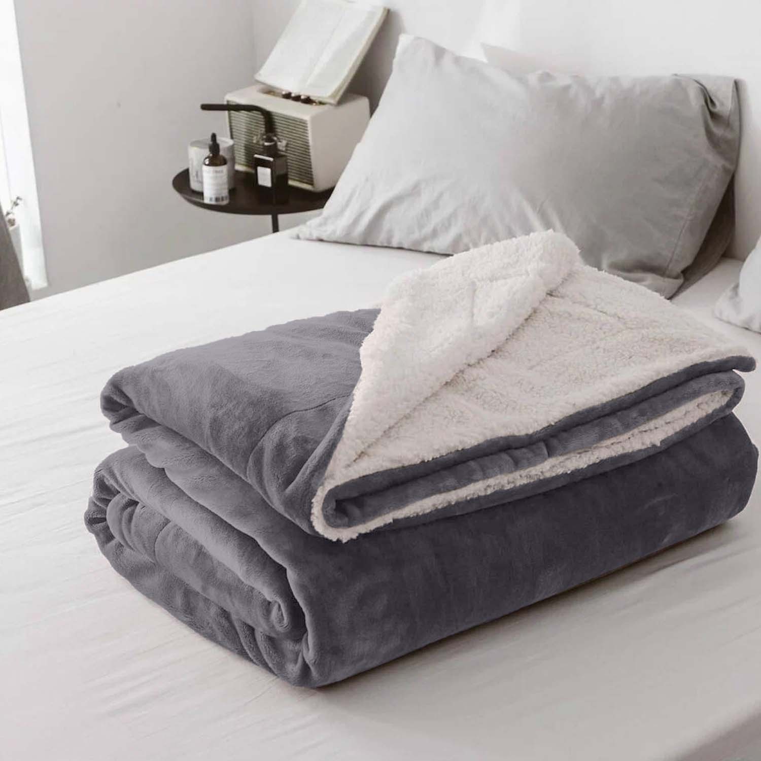 For Winter Ultra Soft Warm Sherpa Bedding Throw Twin Queen
