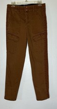 democracy ab solution Pants Brown Stretch Lace Trim Skinny Pockets Size 6