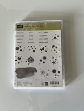 Stampin' Up Stamp Set of 24 PERPETUAL BIRTHDAY CALENDAR Months Clear