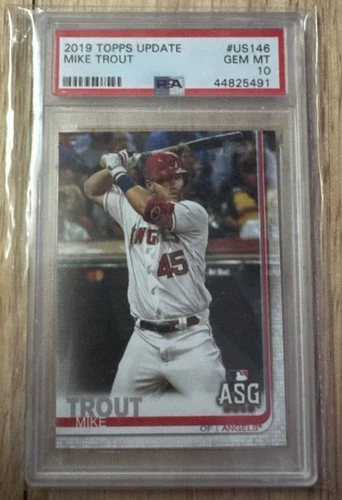 2019 Topps Update #US146 Mike Trout Angels graded PSA 10 Gem Mint