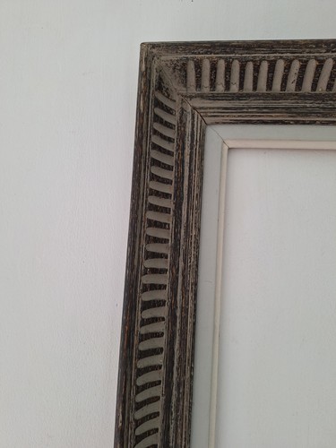 Ancien cadre en bois sculpté pour peinture ou photo - Photo 4 sur 10