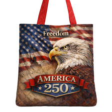 USA 250 Years Eagle Quilted Tote Bag Patriotic America Flag Shoulder Bag Gift