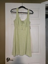 NWT OLD NAVY LINEN BLEND SUN DRESS SIZE LARGE TALL, LIGHT GREEN