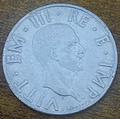 1940 Italy 2 Lira 1940 Vittorio Emanuele III Circulated