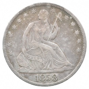 1858-O Seated Liberty Half Dollar a6757