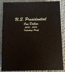 DANSCO COIN ALBUM #8185 PRESIDENTIAL DOLLARS 2012-2016 INCLUDING PROOFS