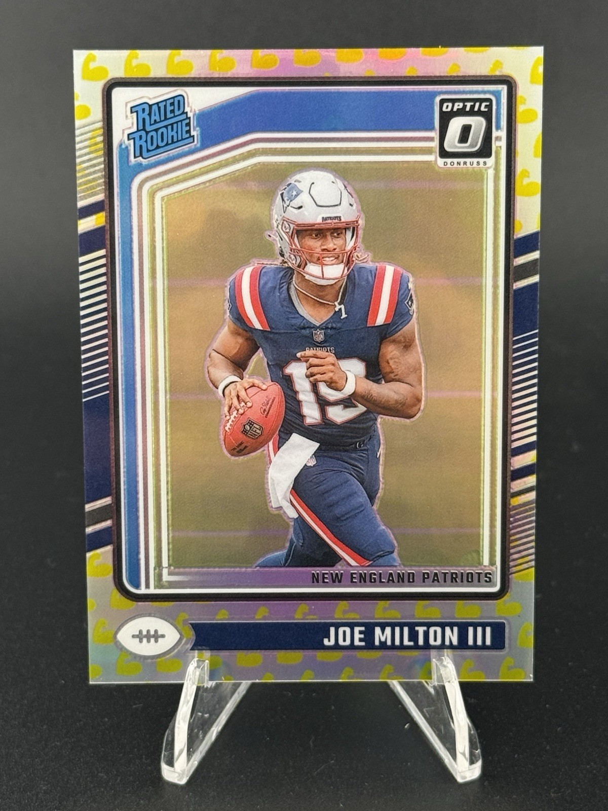 2024 Panini Donruss Optic Rated Rookie Flex Emoji #255 Joe Milton III SN /149